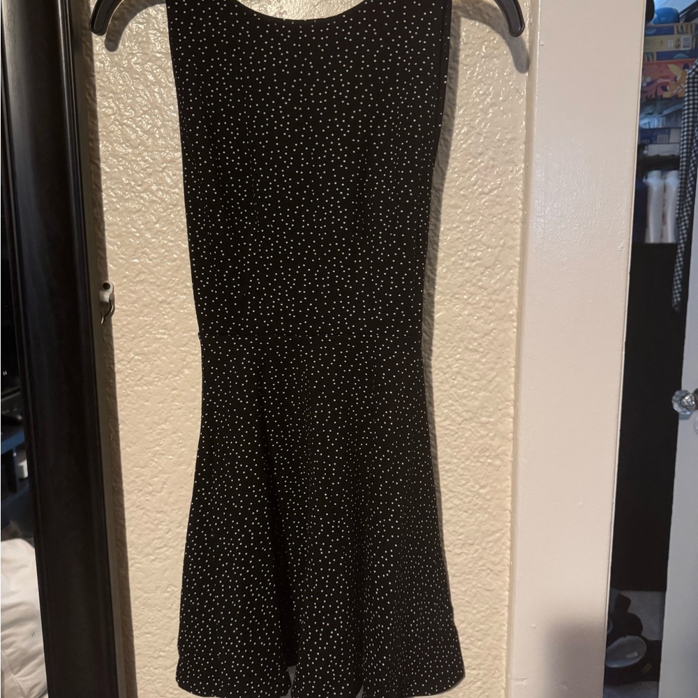 American Apparel Navy Dress with White Dots